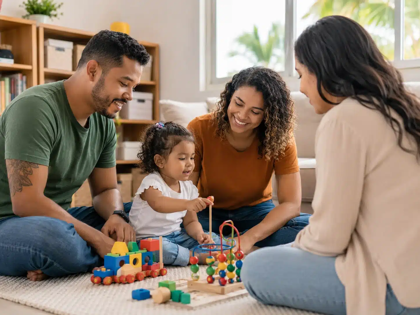 Criança em avaliação por atraso na fala infantil com fonoaudióloga.